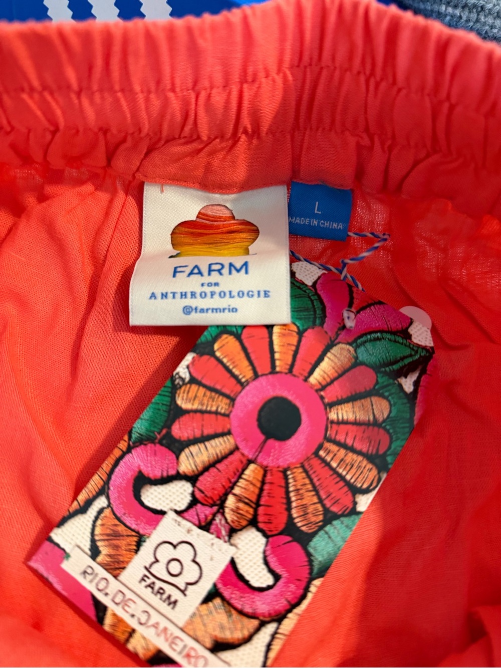 FARM Rio Coral Palm Embroidered Drawstring Shorts - Picture 8 of 8